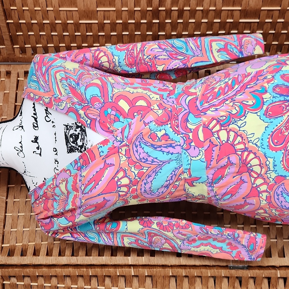 Lilly Pulitzer, Summer, Spring, Adriana Jersey V-neck, Colorful Wrap Maxi Dress - Picture 8 of 9